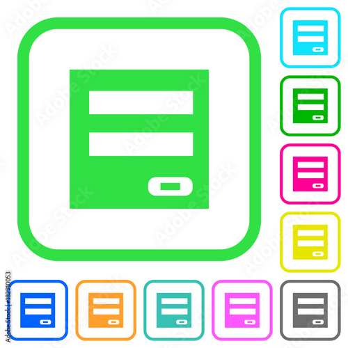 Login panel vivid colored flat icons icons