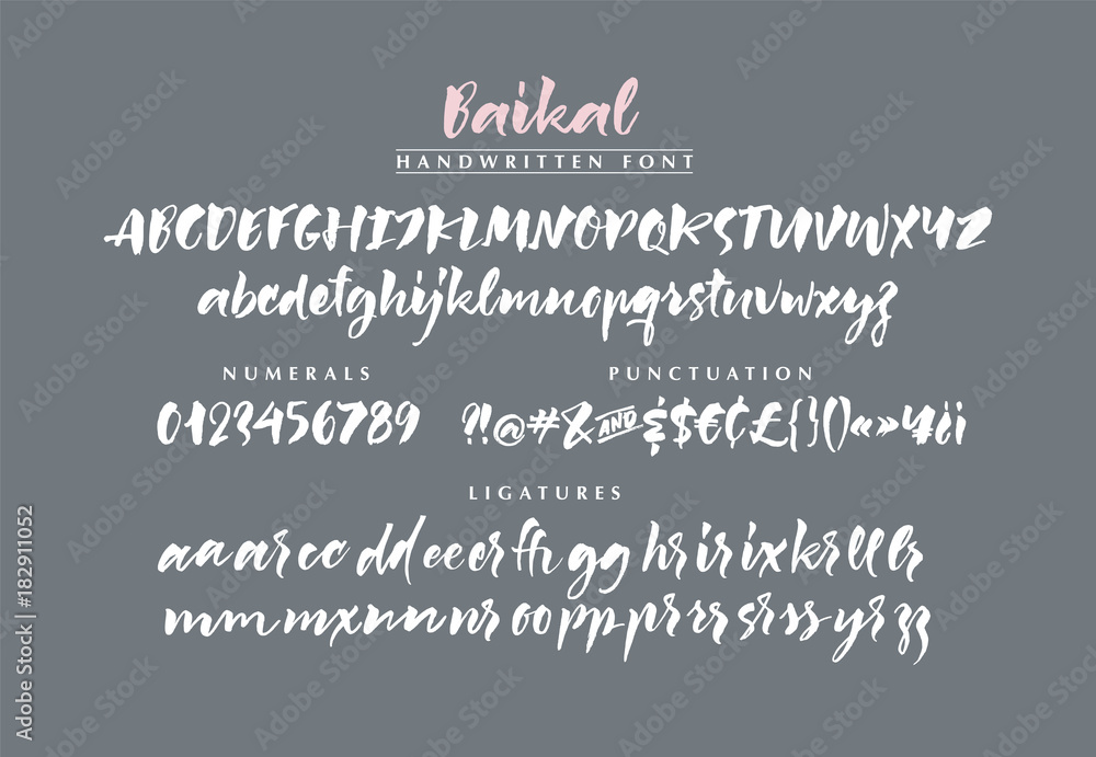 Obraz premium Baikal handwritten brush font