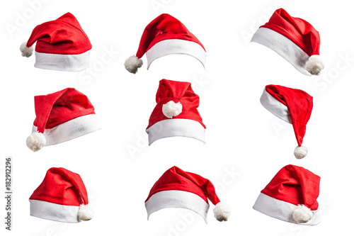 Christmas hat on white background