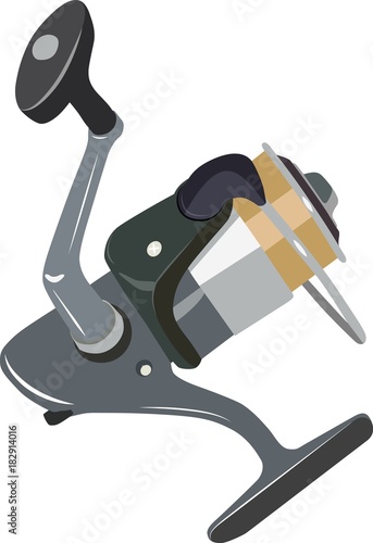 isolated fishing reel.