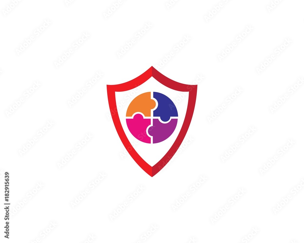 Shield symbol logo template