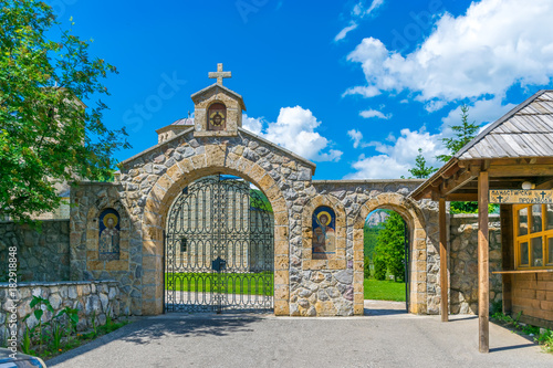 The ancient monastery of Giurgiovi is in Montenegro. photo