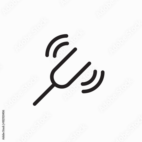 Tuning fork icon with sound wave image