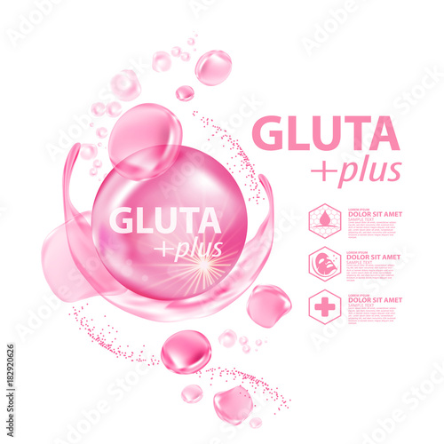 Gluta collagen Serum Skin Care Cosmetic photo