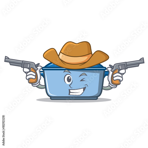 Cowboy kitchen character cartoon style