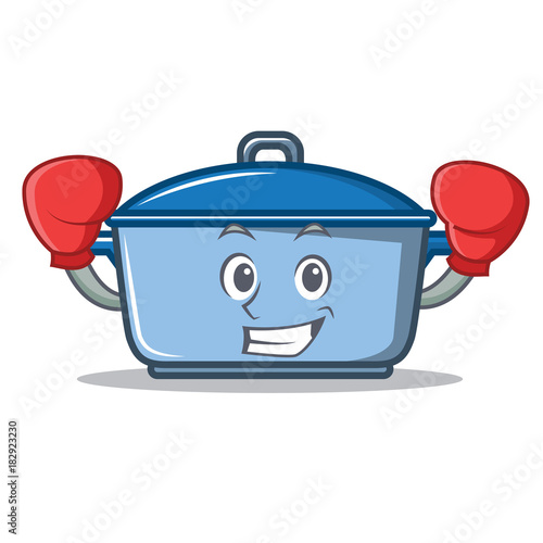 Boxing kitchen character cartoon style