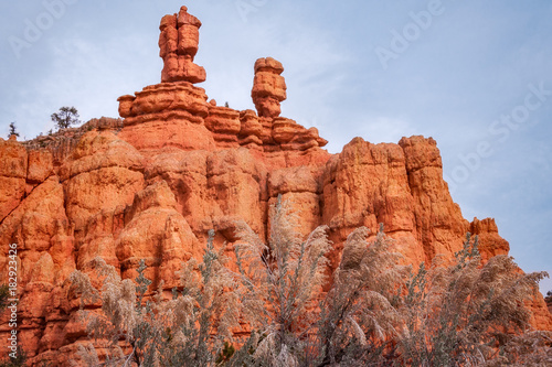 Close up of Interesting Rock Formations at Red Canyon, Utah, USA.