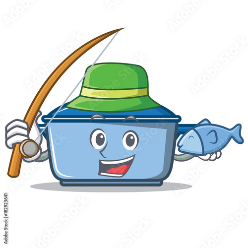 Fishing kitchen character cartoon style