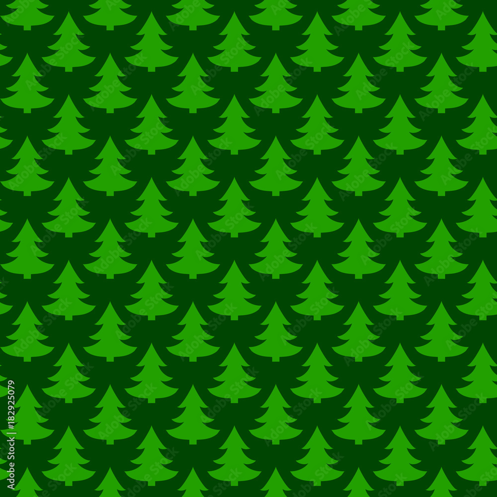 Green Christmas trees background. Vector seamless pattern Green Christmas trees background. Vector seamless pattern