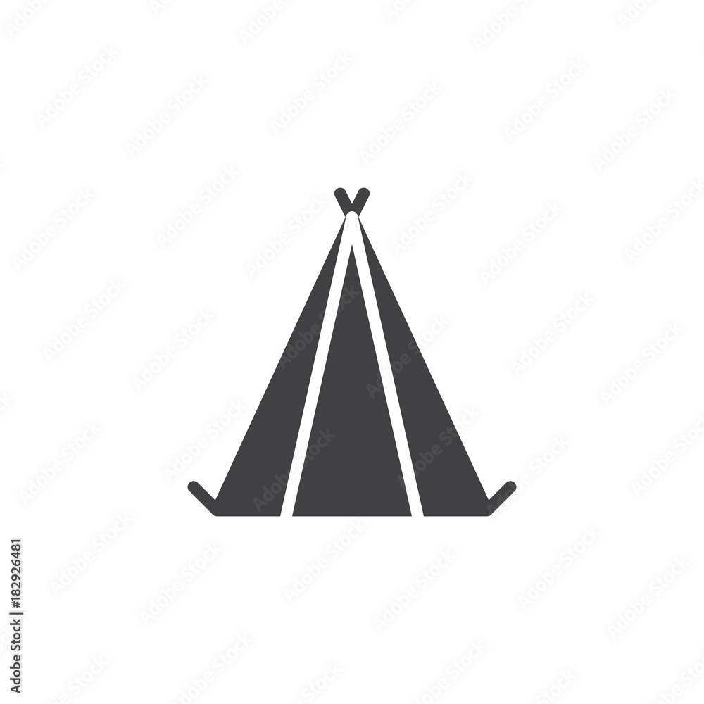 Camping tent icon vector, filled flat sign, solid pictogram isolated on white. Shelter tent symbol, logo illustration. Camping tent icon vector, filled flat sign, solid pictogram isolated on white. Shelter tent symbol, logo illustration.