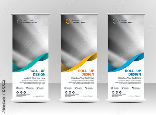 Roll up banner stand template design