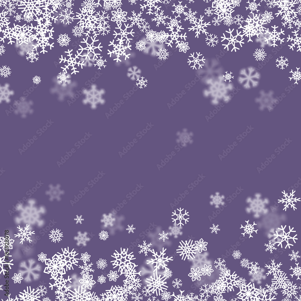 Christmas snow background with scattered snowflakes falling in winter Christmas snow background with scattered snowflakes falling in winter