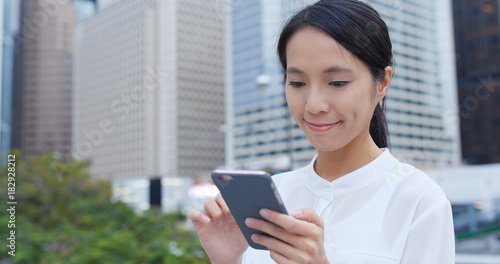 Asian business woman use cellphone