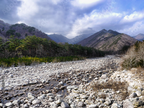 Beautiful mountain river. Soeraksan, South Korea photo