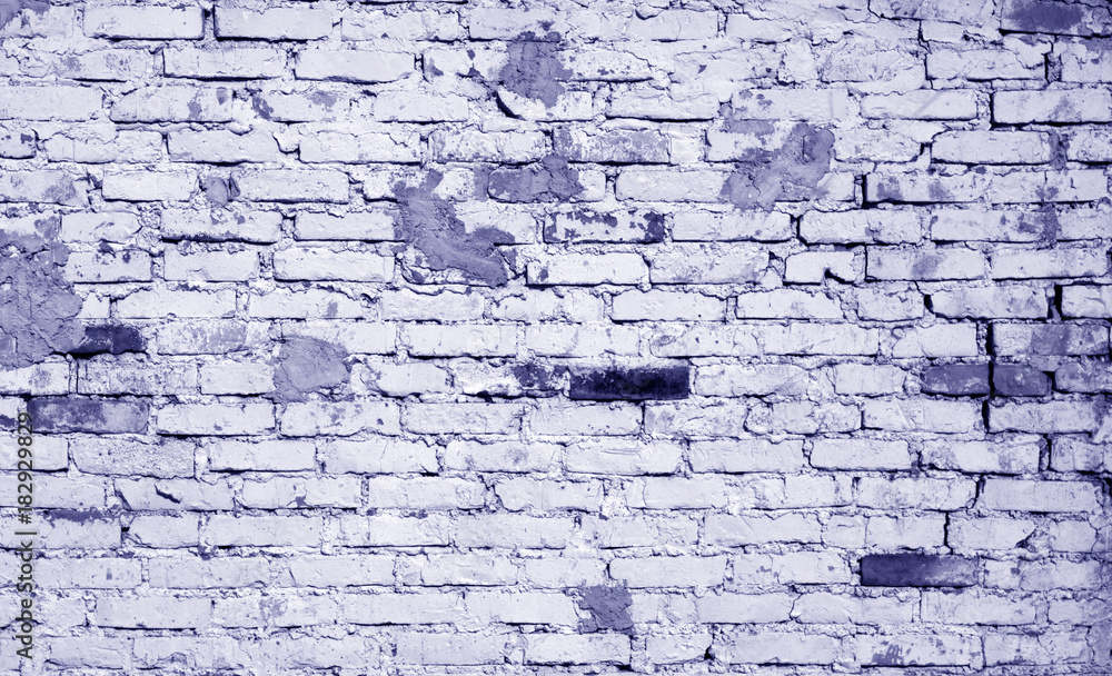 Old weathered brick wall pattern in blue tone Old weathered brick wall pattern in blue tone