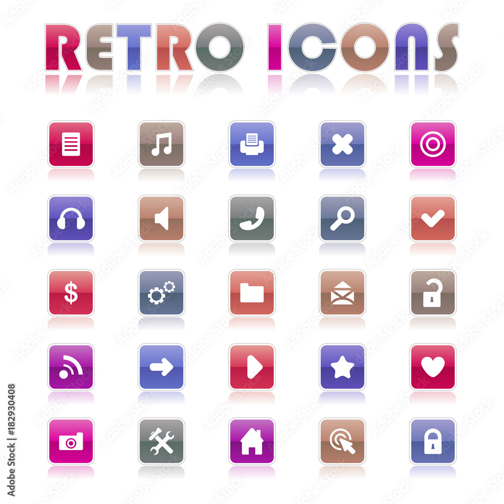 Vector buttons icon set vector. Web symbol set Vector buttons icon set vector. Web symbol set
