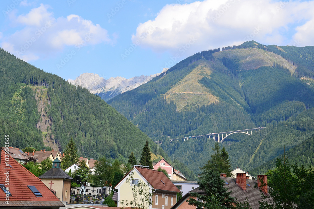 View of Kainach city, Austria