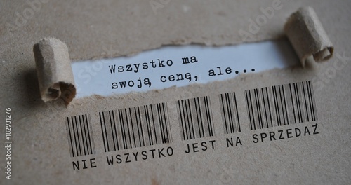 Wszystko ma swoją cenę photo