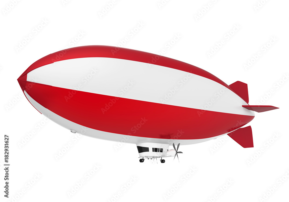 Fototapeta premium Blimp Airship Isolated