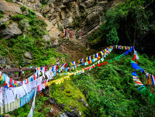 Tibetan Buddhist prayer flags photo