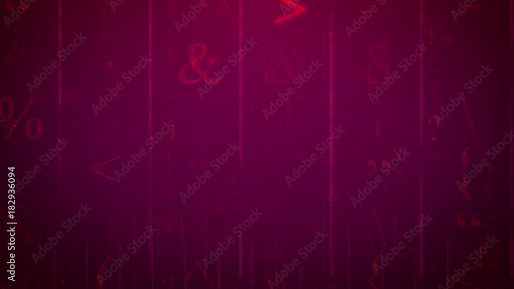 Obraz premium Computer symbols in Multilayered Cyberspace