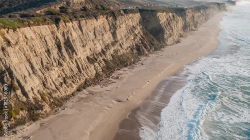 Aerial view of California Coastline along the Big Sur