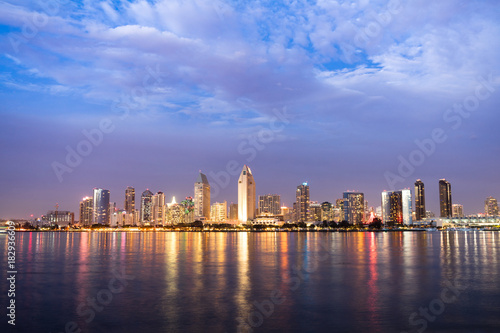 San Diego Skyline Downtown City Waterfront Coronado Island