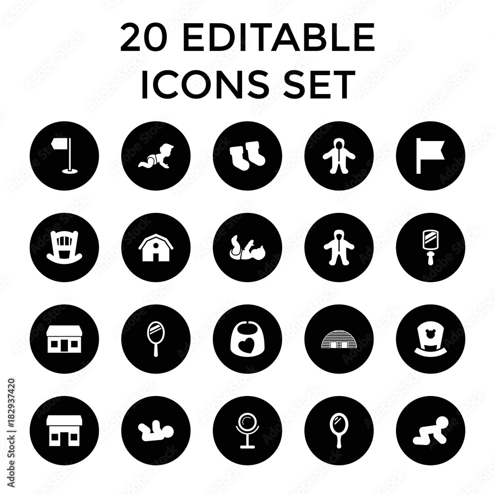 Small icons. set of 20 editable filled small icons Small icons. set of 20 editable filled small icons