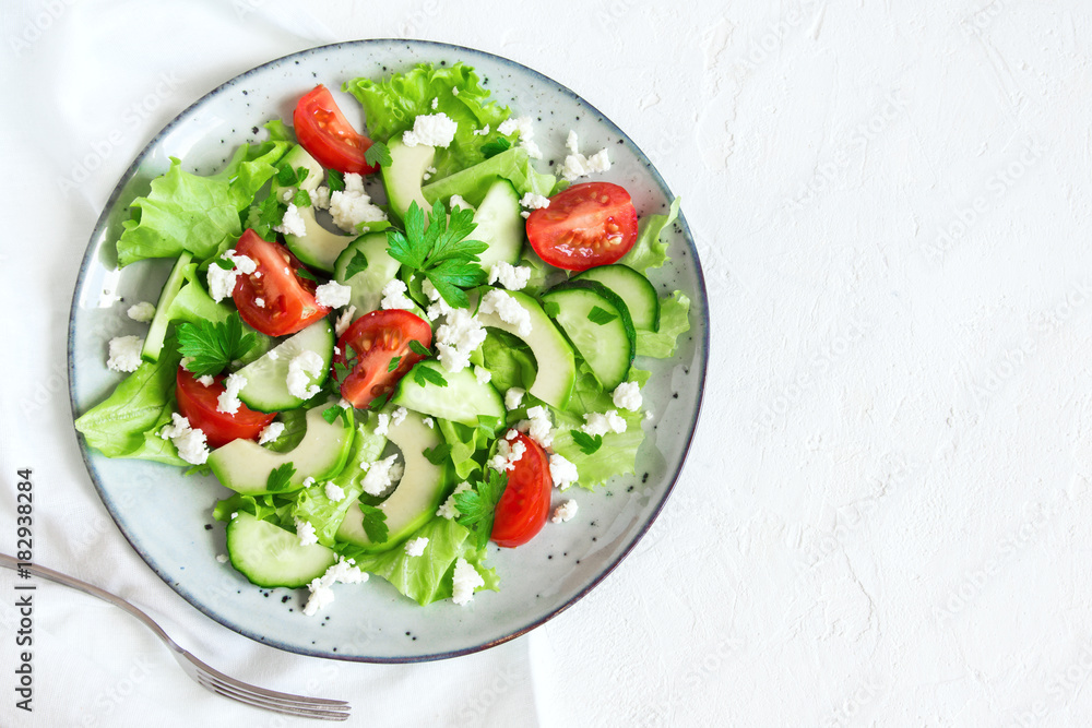 Vegetable salad with feta cheese Vegetable salad with feta cheese