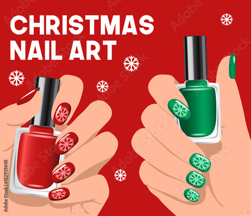 Hands with nail polish in different theme : Vector Illustration