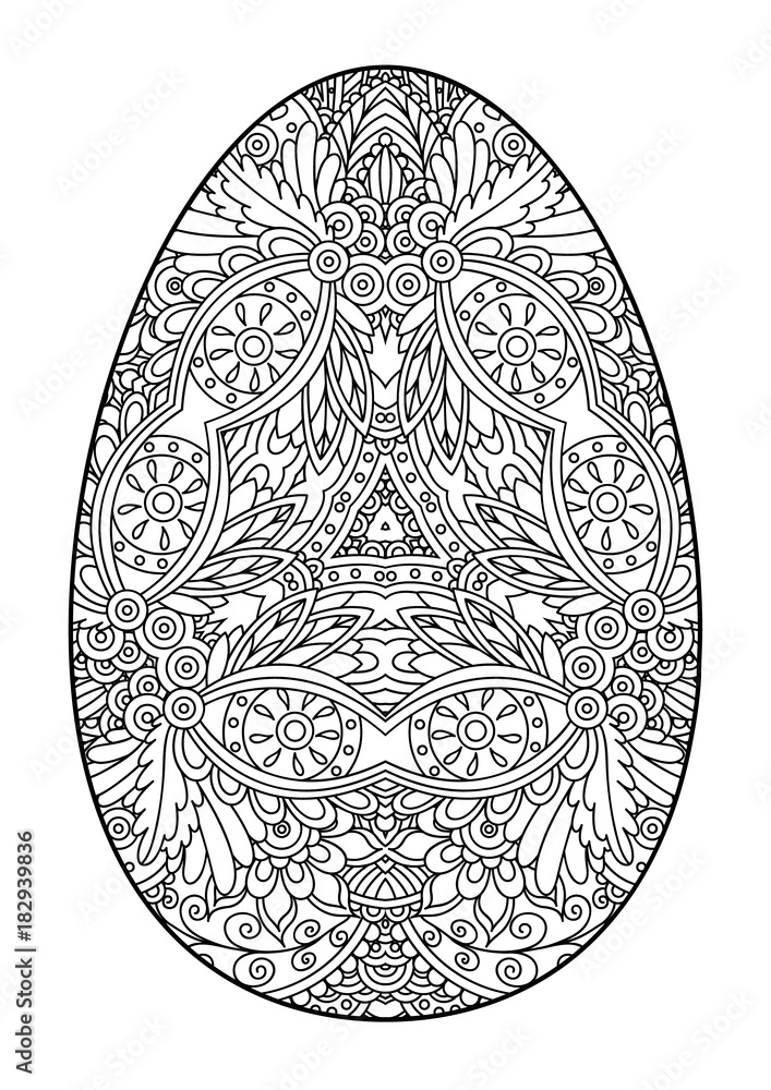 Decorative black and white Easter egg. Decorative black and white Easter egg.