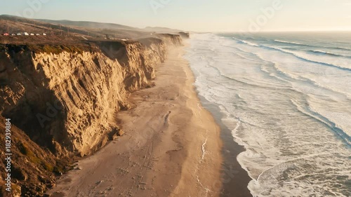 Aerial view of California Coastline along the Big Sur