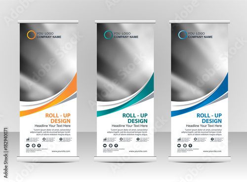 Roll up banner stand template design