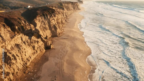 Aerial view of California Coastline along the Big Sur