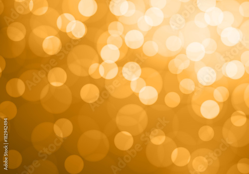 Abstract gold light bokeh background vector illustration.