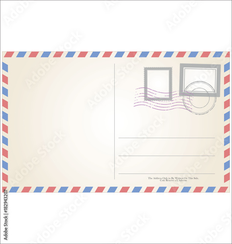 Post card template vector illustration