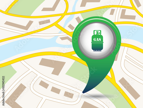 Camping gas bottle icon