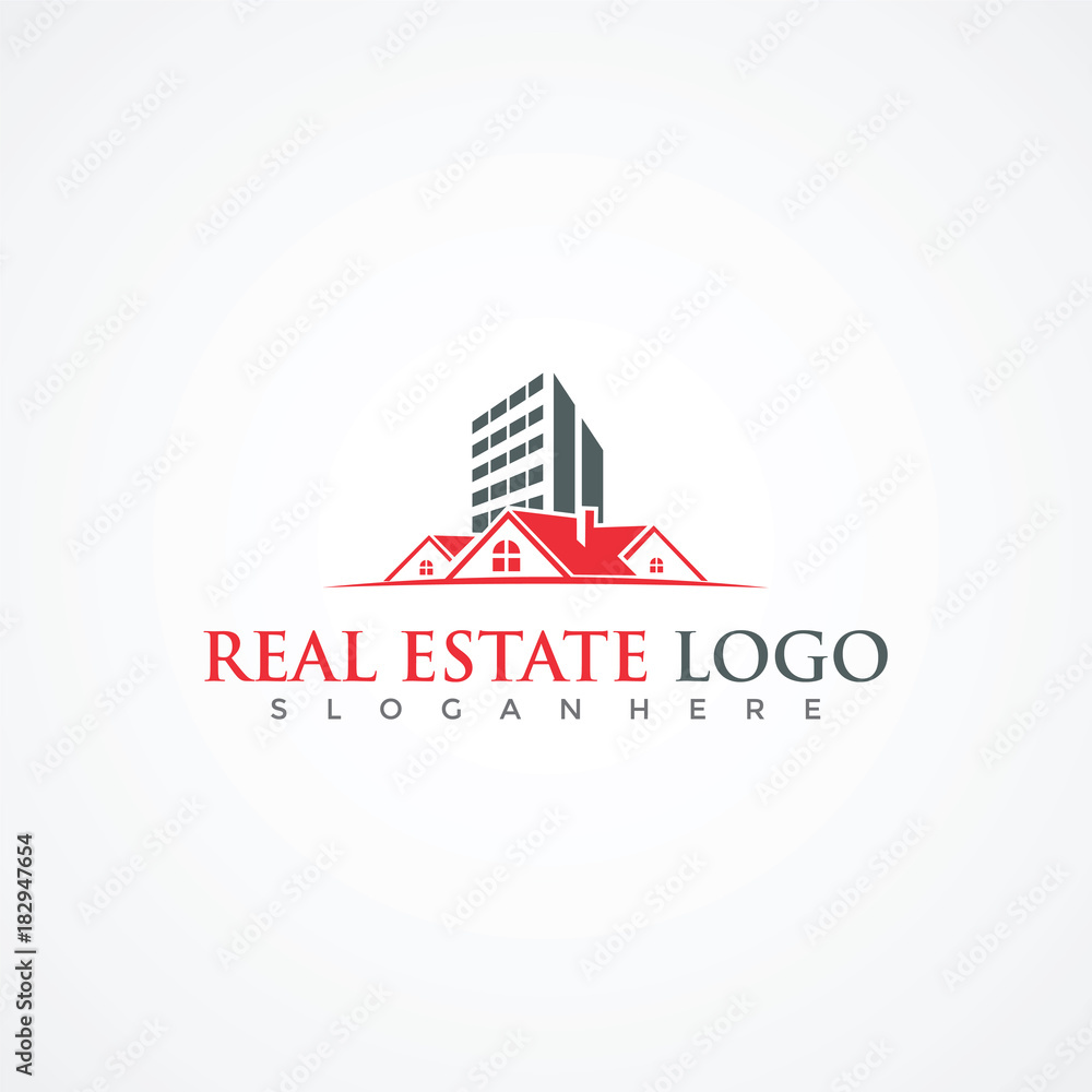 Real estate Building Logo Template. Vector Illustrator Eps.10