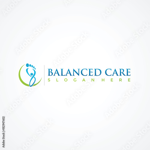 Balanced Care Therapy Logo Template. Vector Illustrator Eps.10