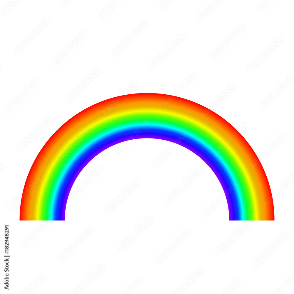 Fototapeta premium Vector rainbow on white background. Light spectrum.