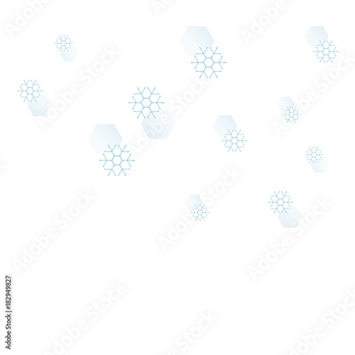 Winter background with snowflakes isolated on White. Vector