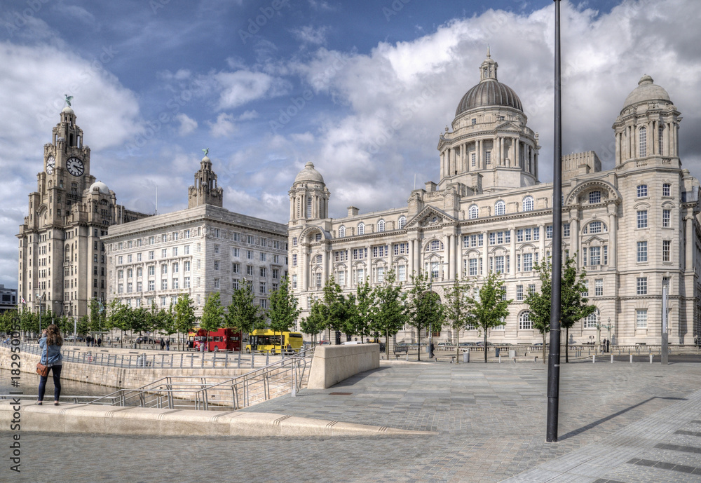 The Three Graces in Liverpool, UK