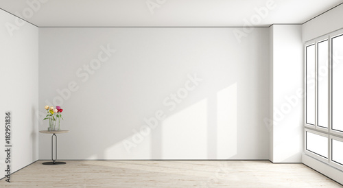 White empty living room photo