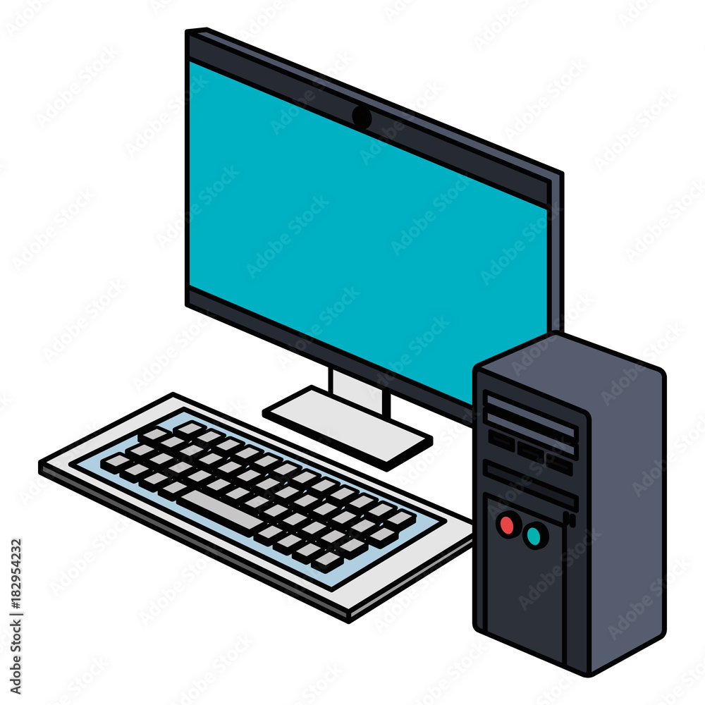 desktop computer isolated icon vector illustration design desktop computer isolated icon vector illustration design