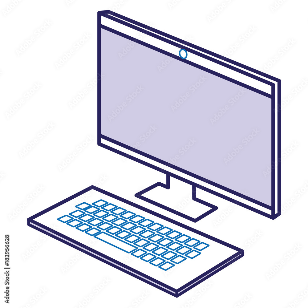 Fototapeta premium desktop computer isolated icon vector illustration design