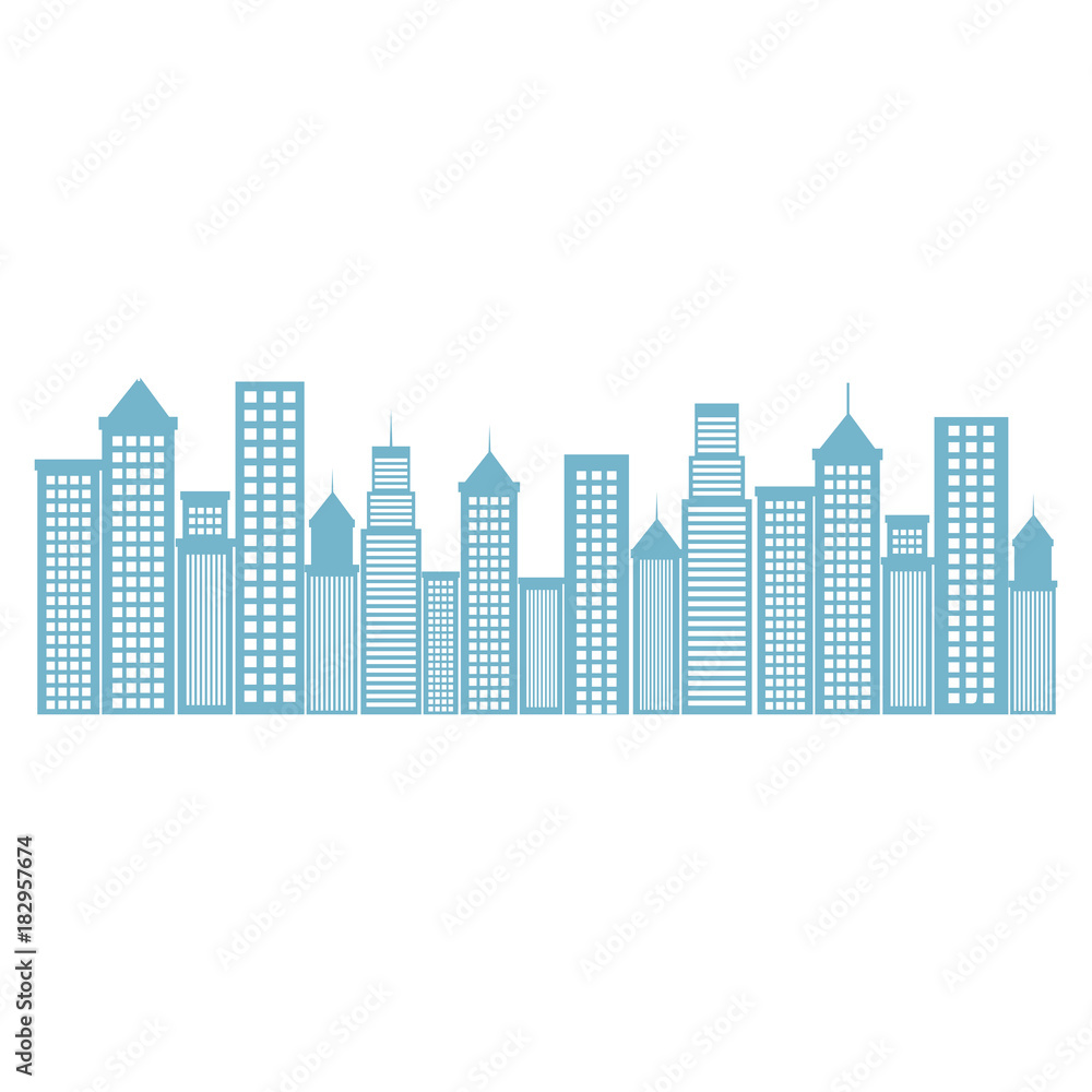 cityscape buildings isolated icon vector illustration design