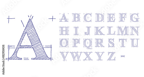 Technical Drawing Font