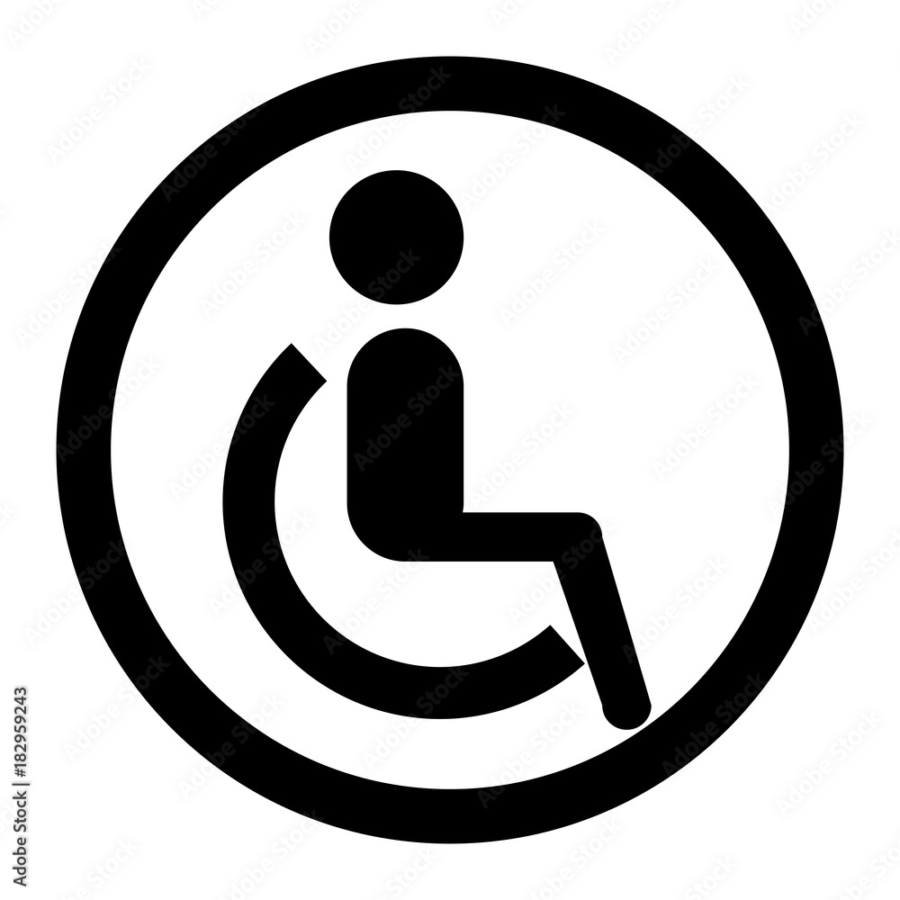 disable person silhouette icon vector illustration design disable person silhouette icon vector illustration design