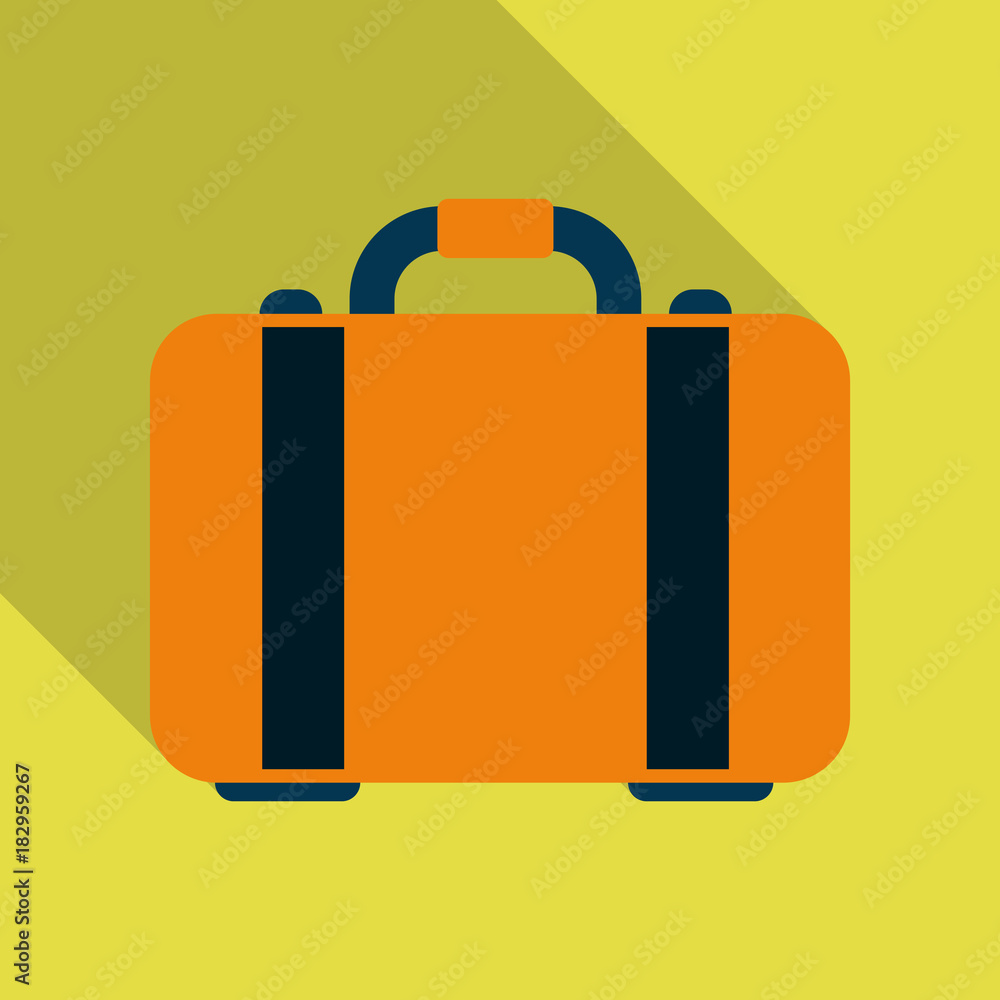 money briefcase icon. coin and bill in flat style with shadow money briefcase icon. coin and bill in flat style with shadow