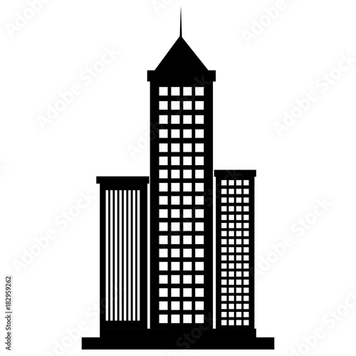 skyscraper buildings isolated icon vector illustration design